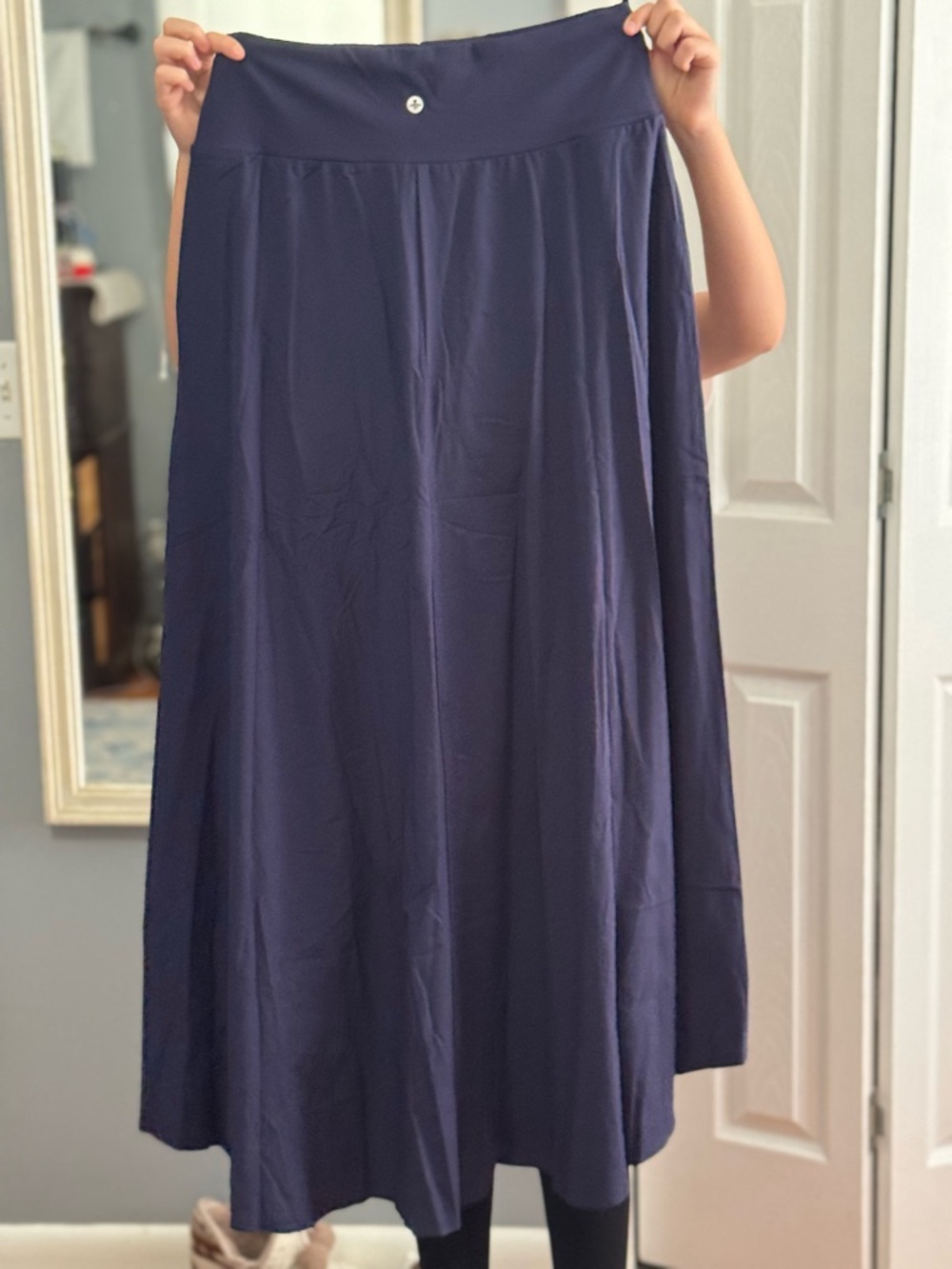 HALARA Navy Blue Maxi Skirt